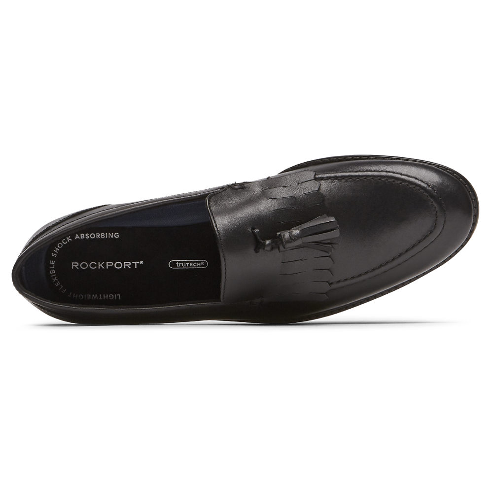 Rockport Singapore Mens Loafers - Style Purpose 3 Tassel Black - EB4937506